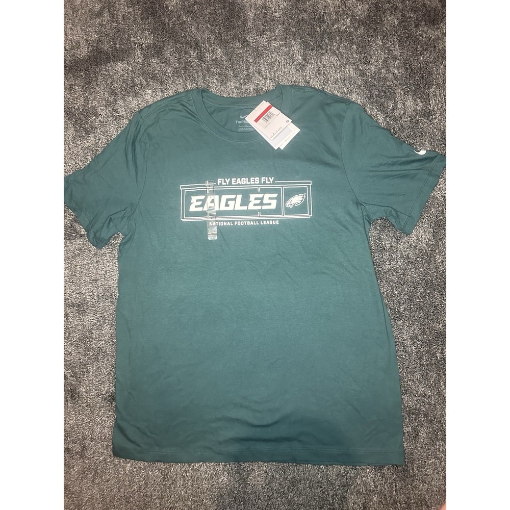 Nike Philadelphia Eagles T Shirt Men's Large Green Fly Eagles Fly  NFL NWT
